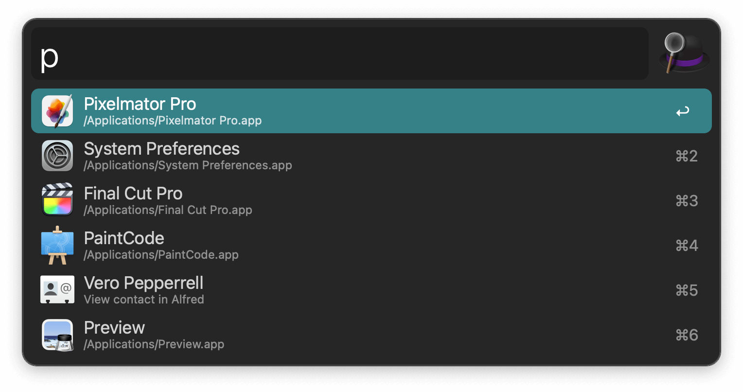 Alfred Powerpack create and import workflows with hotkeys, keywords, and connected actions screenshot